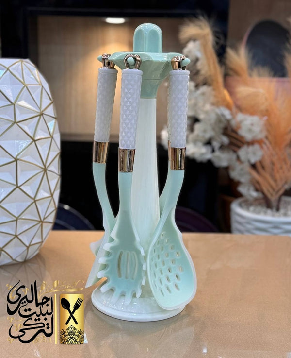 طقم توزيع 6 قطع مدهب فى كريستال