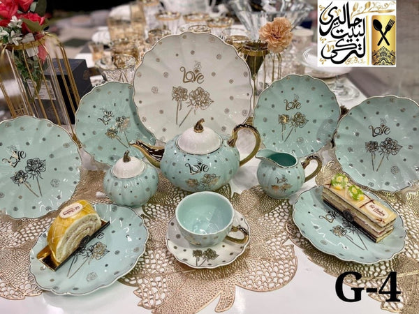 طقم شاي وجاتوه 24 قطعه بورسلين