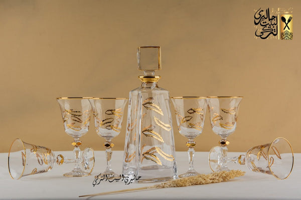 طقم شربات 7 قطع اريزو حفر سنبله